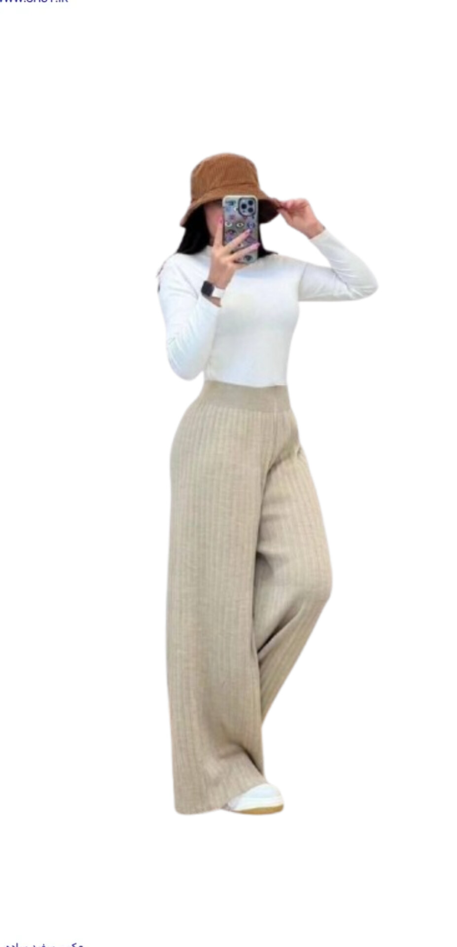 شلوار بگ بافت زنانه کبریتی