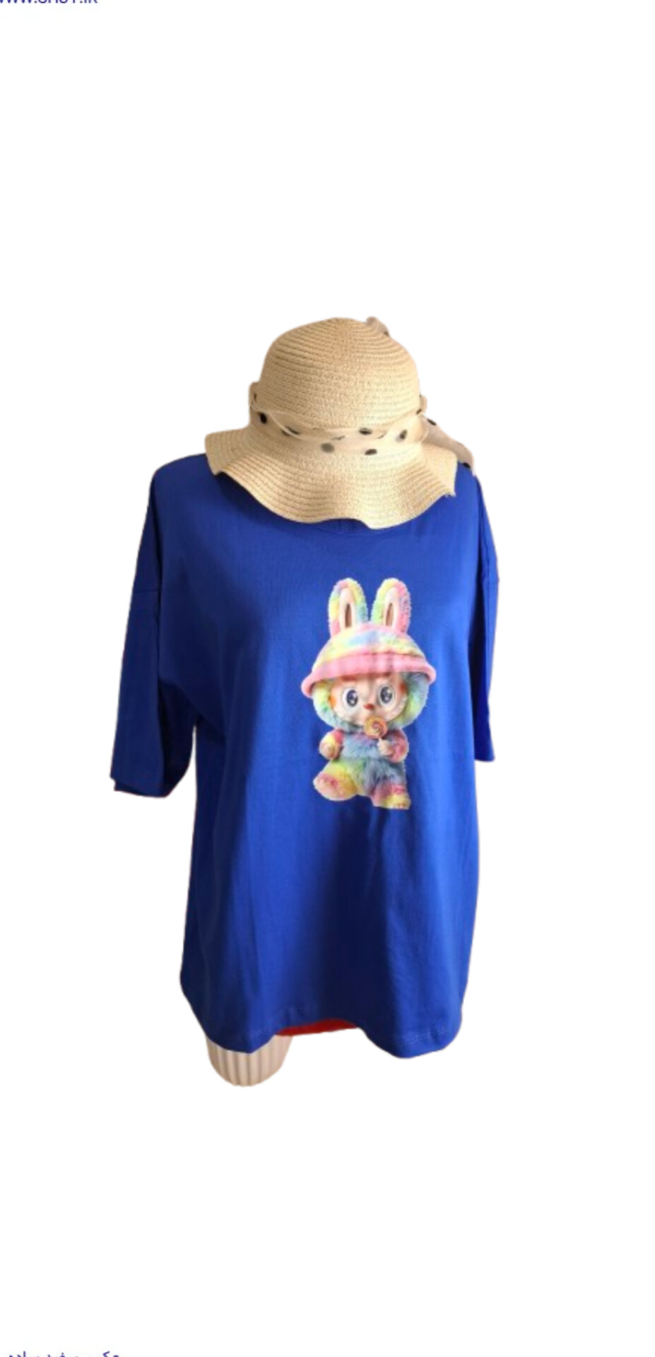 تیشرت باکسی دخترانه نخ پنبه لبوبو